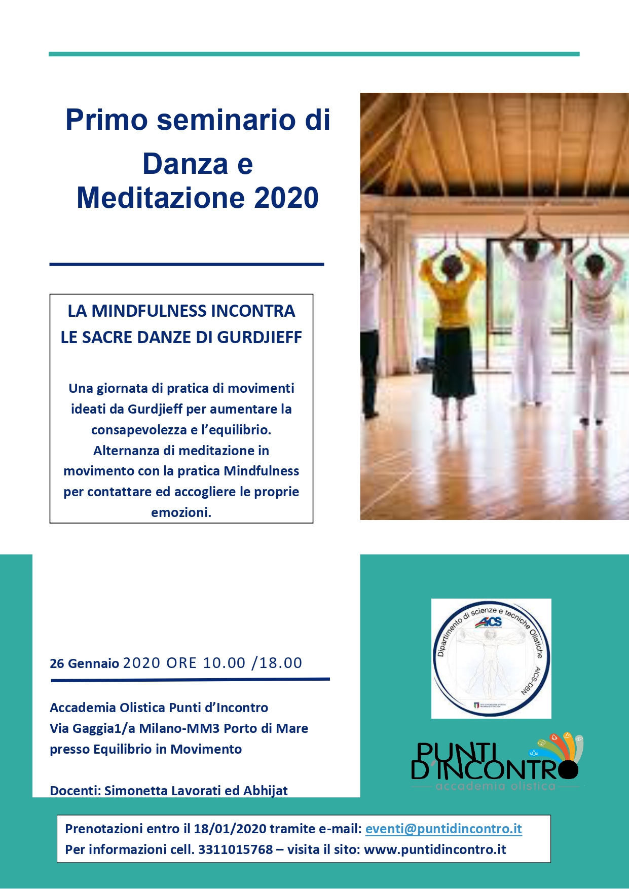 Primo seminario 2020 di Danza e Meditazione