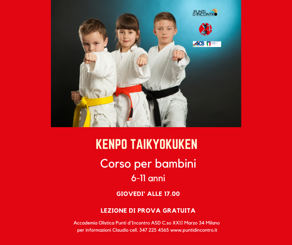 Kenpo Taikyiokuken 6-12 Iscrizioni Aperte